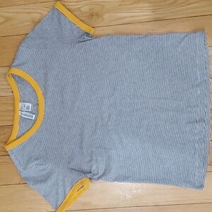 DIVIDED by H&M brand, size small, gold- sleeves and neck, and black stripes.